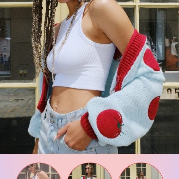 Mure + Grand “Nourish My Soul” Puff Cardigan (Size S/M) - Picture 3 of 8